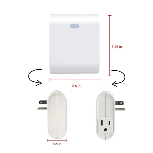 Vista 6 de Zwave - Enchufe de atenuación de luz inteligente, enchufe enchufable, repetidor integrado, requiere concentrador de onda Z, funciona