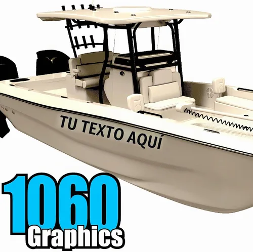 Vista 13 de Calcomanías de vinilo personalizadas con números y letras de barco (dos calcomanías)