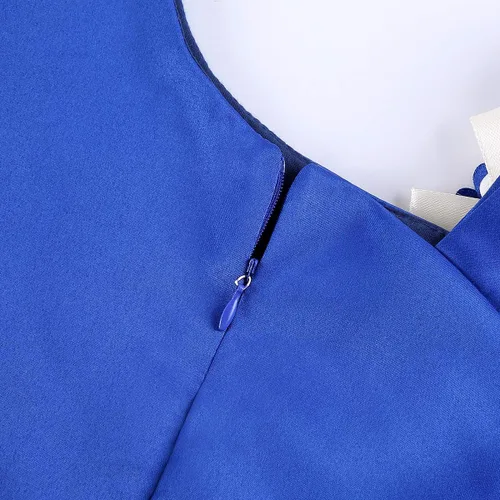 Vista 6 de LLQKJOH Vestido de niña con volantes de encaje para boda, vestidos de dama de honor