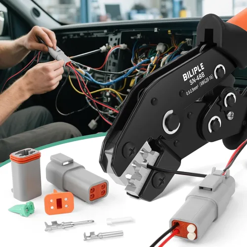 Vista 5 de Juego de conectores DT Deustch de 236 piezas, 12 kits con crimpador de cables, 2, 3, 4, 6, 8, 12 pines, conectores eléctricos automotrices