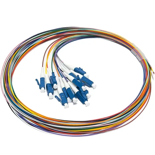 Vista 18 de 6 hilos multimodo OM1 62.5/125 ST-UPC fibra coleta, ST OM1 fibra óptica coleta, incluye 6 mangas de protección de fibra óptica de empalme de fusión