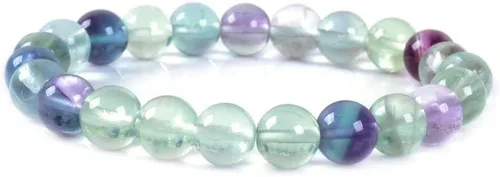 Vista 19 de Justinstones Pulsera elástica de cuentas redondas de 0.315 in con gemas semipreciosas, unisex, 7 pulgadas