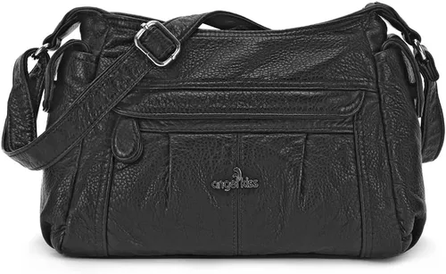 Vista 19 de Angel Kiss Bolsos cruzados para mujer, bolsos de hombro y monederos medianos de piel sintética Ladies, Medium, Faux Leather