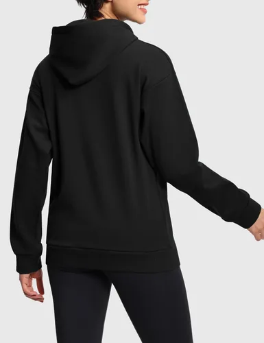 Vista 4 de THE GYM PEOPLE Sudadera básica con capucha para mujer, ajuste holgado, forro polar ultra suave, con bolsillos