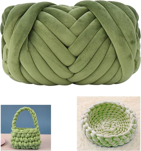 Vista 14 de Hilo de Algodón Grueso para Tejer con los Brazos Crochet Super Saver Jumbo Gigante Voluminoso Premier Hilo para Hacer Mantas para Casa de Mascotas