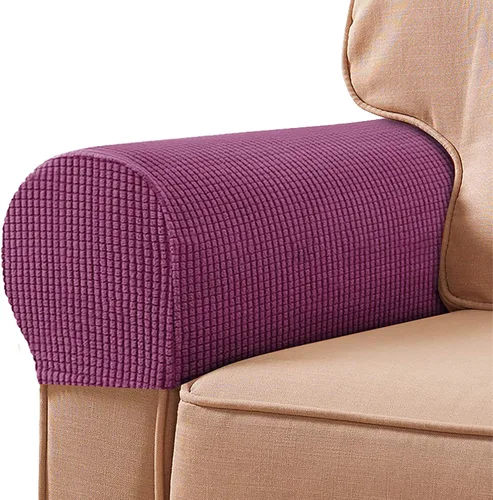 Vista 12 de Fundas de poliéster de alta elasticidad para reposabrazos de sofá, fundas impermeables para muebles, tela de elastano antimanchas, juego de 2