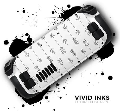 Vista 3 de Design Skinz - Compatible con Steam Deck - Calcomanía protectora de vinilo extraíble resistente a los arañazos - Flechas verticales