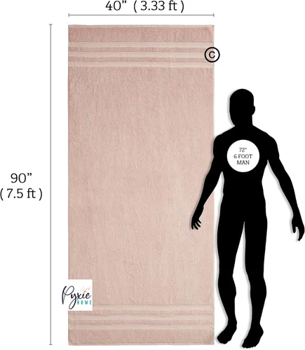 Vista 3 de Toalla de baño extra grande Ultra - Blush - 100% algodón - Extra grande