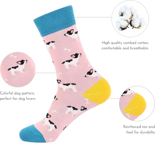 Vista 3 de Knapfold Calcetines para perro para mujer diseño de perro