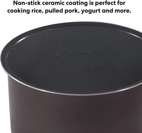 Vista 2 de Instant Pot IP-POT-SS304-60 - Olla interior de acero inoxidable auténtico, 6 cuartos de galón y olla interior de cerámica, 6 cuartos de galón