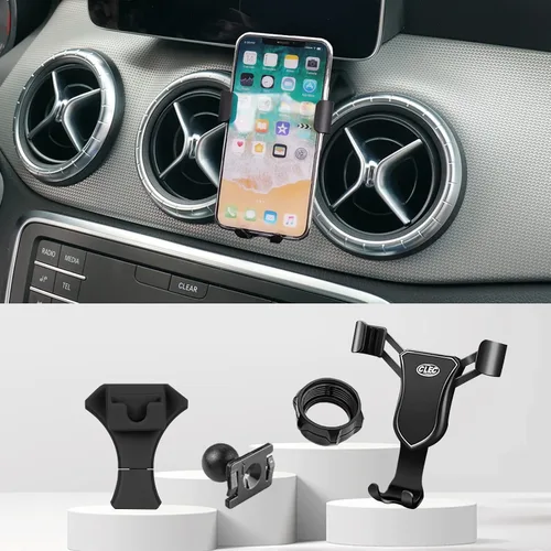 Vista 9 de Soporte de teléfono para automóvil para Benz Clase A 2019-2021 Clase CLA 2020-2021, soporte de teléfono celular apto para tablero de ventilación