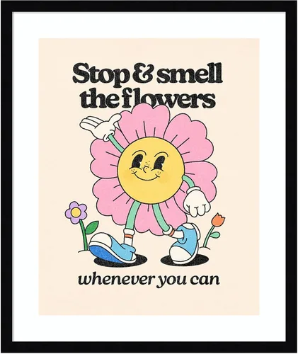 Vista 17 de Amanti Art Framed Wall Art Print 24x20 Retro Cartoon Character I by Victoria Barnes, Humor Wall Art, Whimsical Decor, Small Poster Painting Artwork