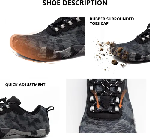 Vista 3 de Zapatos acuáticos para hombres y mujeres, para exteriores, playa, secado rápido, atléticos, acuáticos, zapatos deportivos para senderismo, escalada