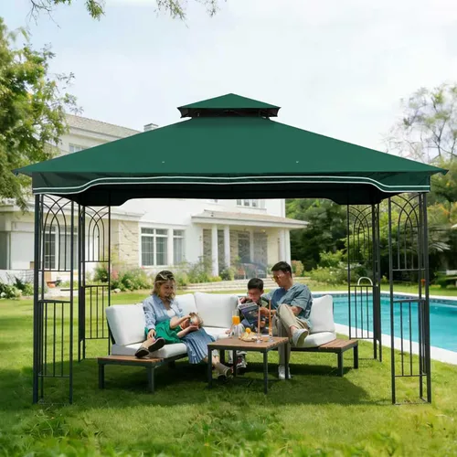 Vista 2 de SCOCANOPY Toldo de Repuesto para Cenador para Cenador de Patio Regency II de 10 x 12 pies, Modelo L-GZ798PST,A101004104,A101004105,(Verde Bosque)