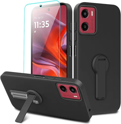 Vista 18 de Compatible con BLU Bold N4 Funda para teléfono, soporte oculto plegable giratorio de 360°, cubierta a prueba de golpes, funda protectora delgada