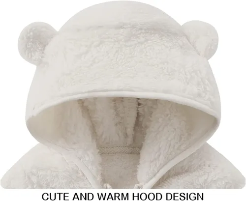Vista 3 de Chaqueta de forro polar para bebé, ropa de vino para niña, abrigo para niños pequeños