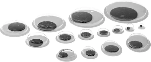 Vista 4 de Calcomanías de ojos móviles autoadhesivas de plástico de 4-25 mm, 1 caja