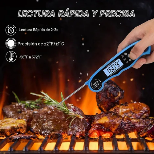 Vista 2 de CA002 - Termómetro digital de carne para cocinar – Termómetro de carne de lectura instantánea para asar y ahumar 2 en 1 doble sonda para horno