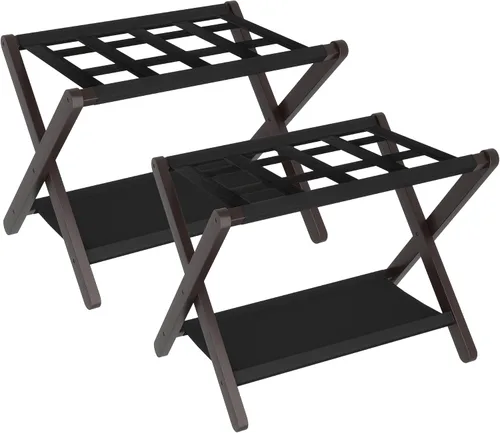 Vista 12 de Heybly HLR010Z1 - Portaequipajes, soporte plegable para maleta con estante de almacenamiento, soporte de equipaje de alta resistencia