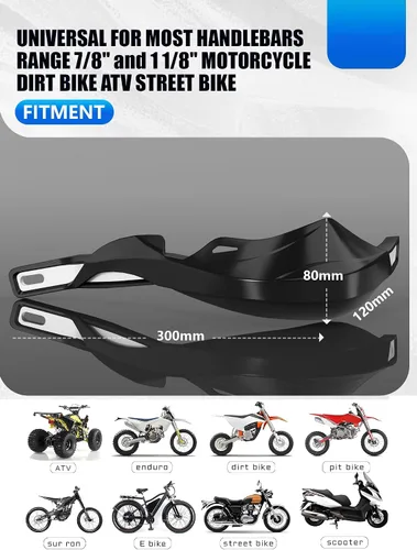 Vista 2 de JFG RACING Guardamanos para motocross, manillar de 7/8 pulgadas y 1 1/8 pulgadas, accesorios universales para CRF XR YZF XC KX 125 150 250 300 Ebike