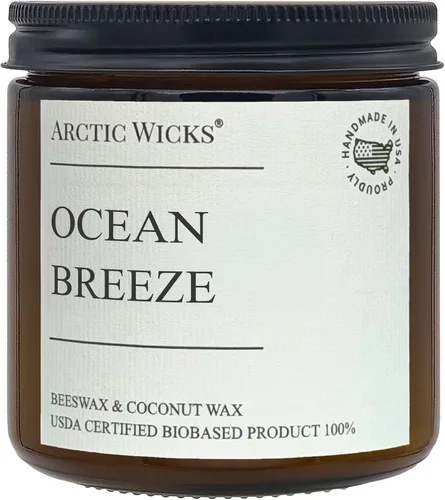 Vista 20 de Macarrón de Almendra Velas Perfumadas Arctic Wicks de Coco y Cera de Abeja Vela de Ámbar No Tóxica de 16oz para Decoración de Otoño