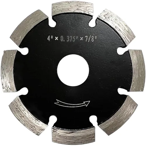Vista 7 de Cuchillas cazadoras de grietas de diamante de 4 pulgadas para enrutar y reparar grietas en hormigón y asfalto, 1/4 pulgadas de ancho con un eje
