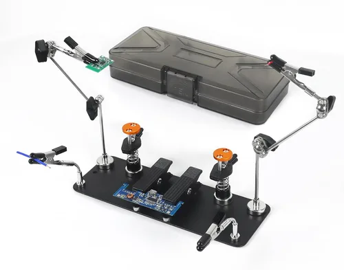 Vista 11 de Abrazadera Magnética de Manos de Ayuda de Metal, Soporte Ajustable de Tercera Mano para Soldadura para Electrónicos Pequeños, Pasatiempo DIY