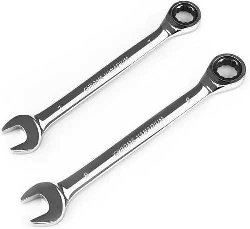 Vista 40 de Egofine Llave combinada de trinquete de 1 pulgada SAE, llave de engranajes de grado industrial con diseño de 12 puntos, trinquete de 72 dientes