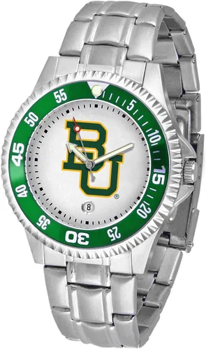 Vista 36 de SunTime Reloj de cuarzo de 1.575 in para hombre, correa de acero inoxidable de 0.787 in, esfera Gameday