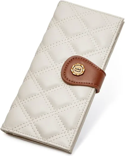Vista 12 de cakang Billetera para mujer, compacta y delgada, plegable, con bloqueo RFID, de cuero, tarjetero con cremallera, 1-negro, Cartera delgada para mujer