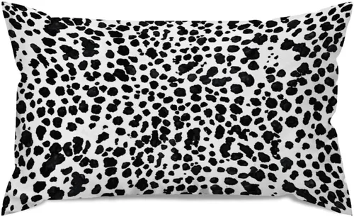Vista 27 de Fundas de almohada con estampado de leopardo y guepardo negro y marrón, 12 x 18 pulgadas, fundas de cojín de granja para sofá, sala de estar