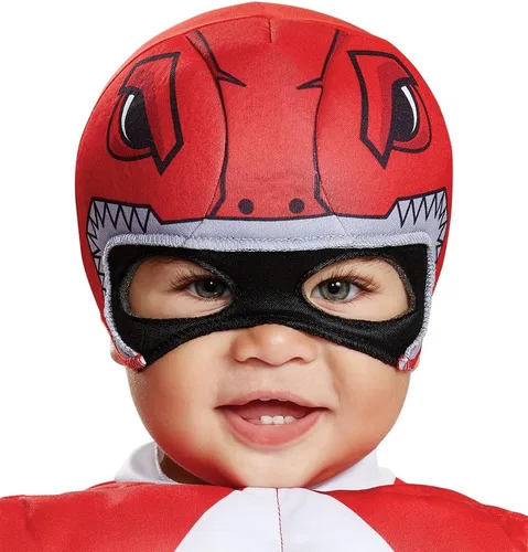 Vista 2 de Disguise Red Ranger - Disfraz infantil infantil musculoso, rojo, (12-18 meses)