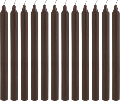 Vista 30 de Mega Candles 48 velas cónicas negras rectas sin perfume, vela de cera vertida a mano de 4 x 3/4 pulgadas, decoración del hogar, recepciones de boda