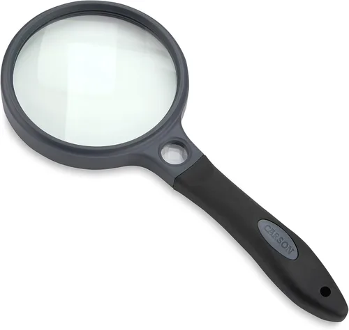 Vista 9 de Carson SureGrip Series 2X Power Glass Lupa con soporte plegable manos libres (SG-16)