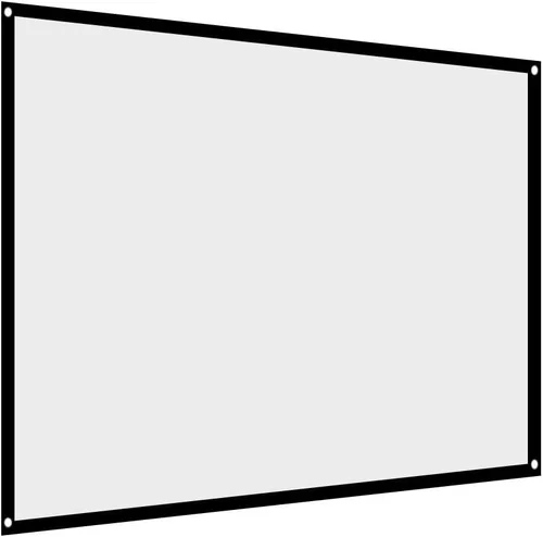 Vista 8 de Cortina de proyector, pantalla de proyector de película, pantalla de proyección de cortina blanca plegable sin arrugas, pantalla de proyección