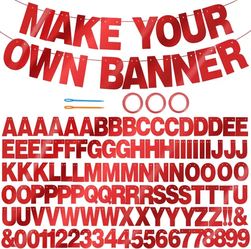 Vista 10 de 116 piezas de letras de la A a la Z DIY Banner personalizado Colorido