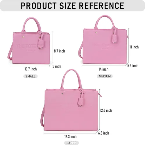 Vista 3 de Bolsa de mano para mujer, estilo satchel, con asa superior y correa para el hombro