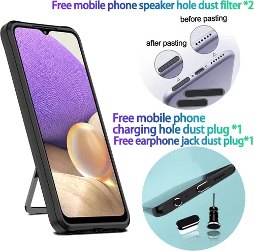 Vista 2 de Funda de teléfono magnética sólida y duradera compatible con Samsung Galaxy A52 (5G) de grado militar, a prueba de golpes, doble protección