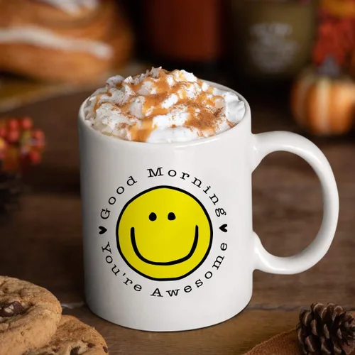 Vista 2 de Taza de cumpleaños con frase inspiradora con texto en inglés "You are Awesome Birthday", regalos para mujeres y hombres, regalos de agradecimiento
