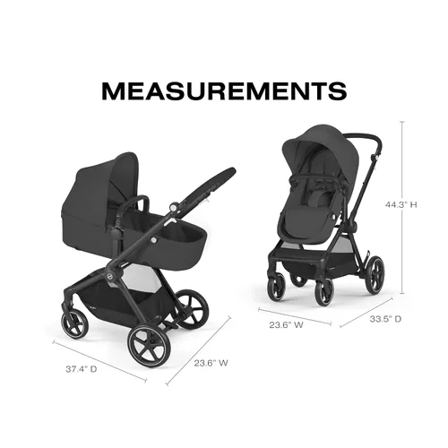 Vista 5 de Cybex Cochecito 2 en 1 EOS, color negro luna EOS 2-in-1-Moon Negro ratón