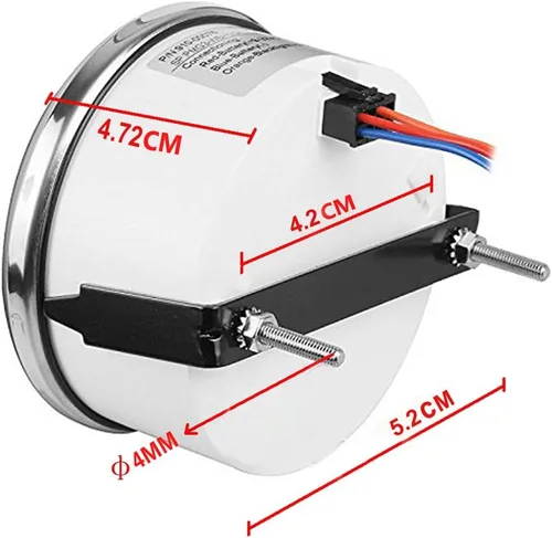 Vista 3 de SAMDO Medidor de Combustible Marino, Medidor de Nivel de Combustible 0-190ohm Señal 52mm con Retroiluminación 12V/24V Blanco