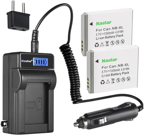 Vista 5 de Kastar NB-6LH - Cargador de batería para Canon PowerShot SX510 HS, PowerShot SX520 HS, PowerShot SX530 HS, PowerShot SX540 HS, PowerShot SX600 HS