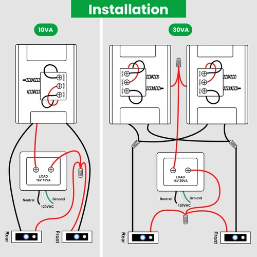 Vista 6 de Transformador de timbre de 16 V 30 VA compatible con timbre de video con anillo con cable, pieza de repuesto para timbre de puerta transformador