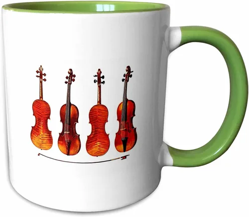Vista 8 de 3dRose The Great Stradivarius Violins - Taza de dos tonos (11 onzas), color negro
