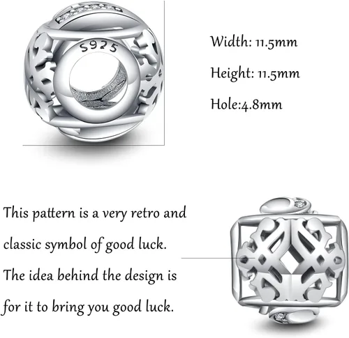 Vista 5 de TIZU Dijes de plata de ley 925 para dijes, pulseras, cuentas iniciales del alfabeto, joyería de regalo para mujeres
