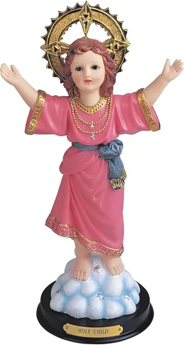Vista 5 de ICE Armor Estatua de Santo Divino Nino de 12 pulgadas de alto, estatua divina para niño Jesús, decoración religiosa, escritorio de oficina, hogar