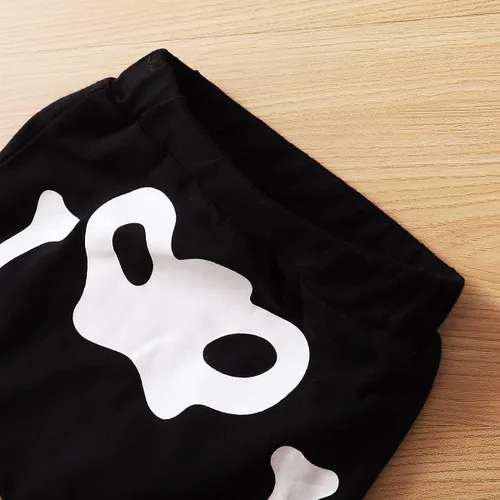Vista 8 de Shalofer Ropa de Halloween para bebé niño, traje de esqueleto de Halloween