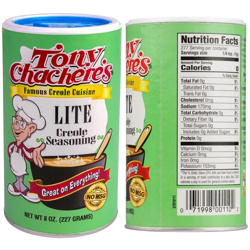 Vista 2 de Tony Chachere Mezclas de condimentos, criolla de sal Lite, 4
