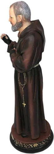 Vista 2 de Mi Santuario Figura religiosa de San Padre Pío Santo Padre Pio 12" / 30 cm Estatua