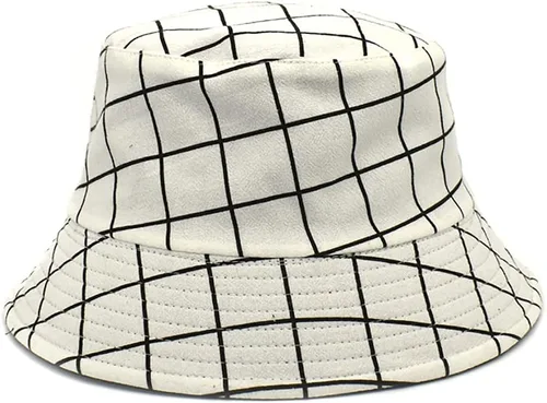 Vista 12 de Sombreros reversibles a cuadros para hombres y mujeres, para exteriores, primavera, verano, pesca, pescador, gorra de sol plegable